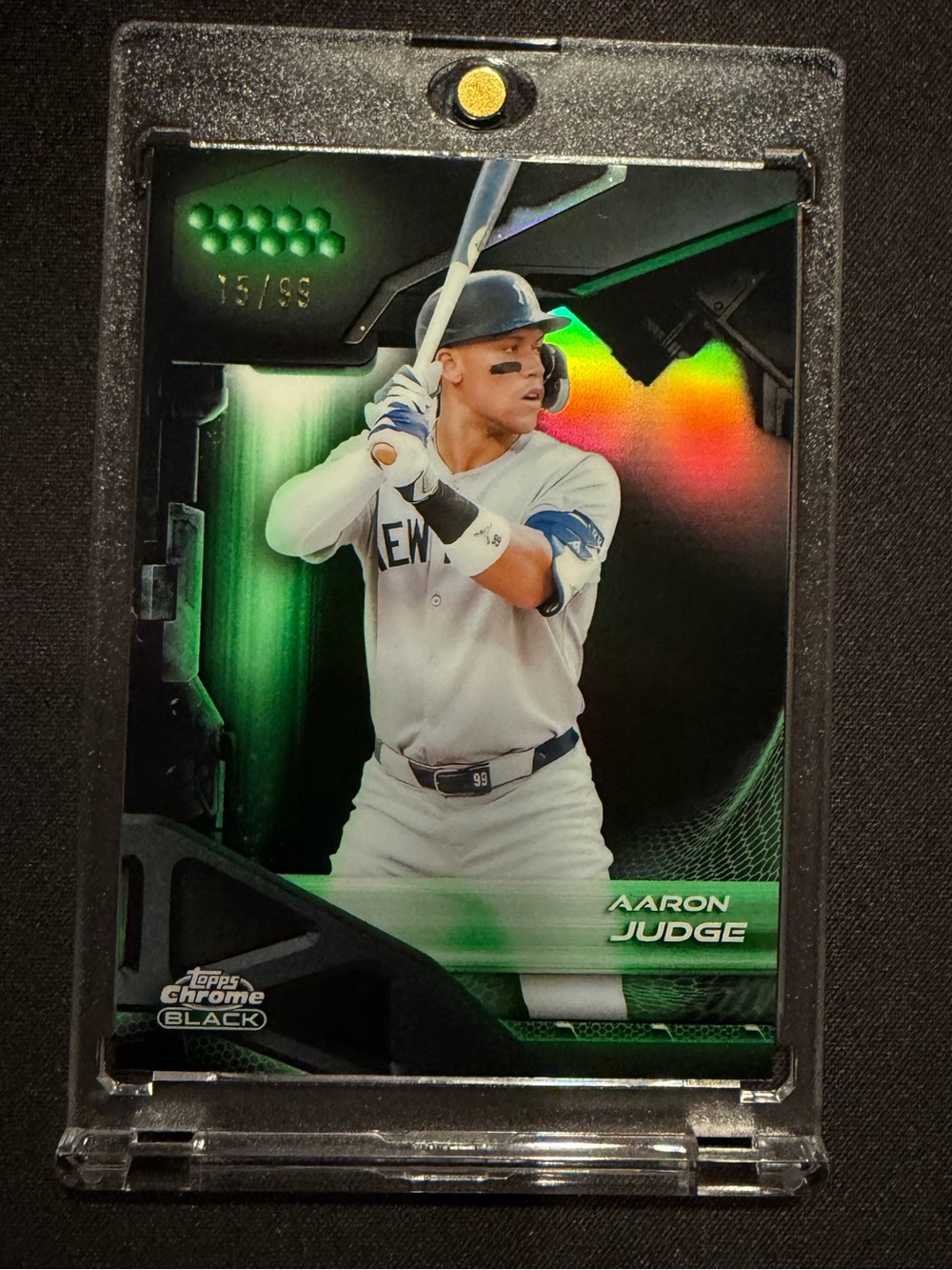 2026 Topps Chrome Black Aaron Judge Numbered Holo Card /99